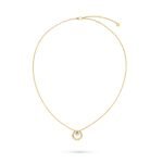 ELSIE LOVE Coco Crush Necklace Women 18K Gold Plated V Gold Zirconia PVD 5x Layered Circle Pendant - Image 2