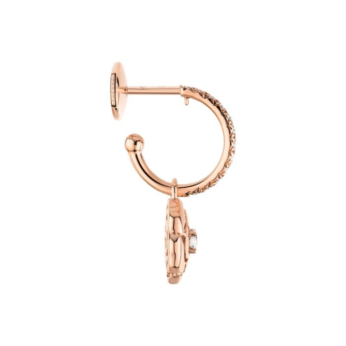 ELSIE LOVE Camélia Earrings Women 18K Gold Plated V Gold Zirconia PVD 5x Layered Flower Jewelry - Image 2