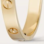 ELSIE LOVE Screw Bangle Bracelet Women 18K Gold Plated V Gold PVD 5x Layered Zirconia Classic Design 0.24in - Image 2