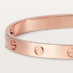 ELSIE LOVE Screw Bangle Bracelet Women 18K Gold Plated V Gold PVD 5x Layered Zirconia Classic Design 0.24in - Image 6