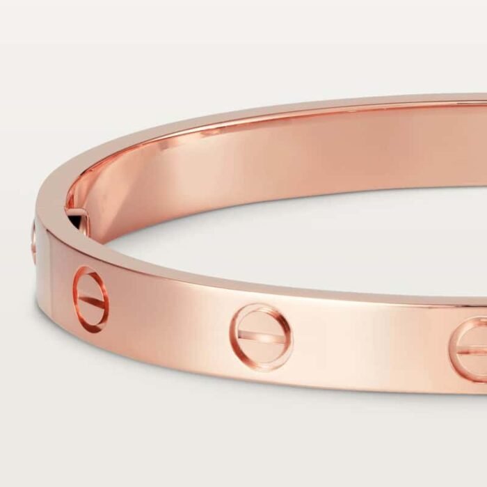 ELSIE LOVE Screw Bangle Bracelet Women 18K Gold Plated V Gold PVD 5x Layered Zirconia Classic Design 0.24in - Image 6