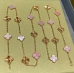 ELSIE LOVE Multi Clover Long Necklace for Women, 925 Sterling Silver, 18K Gold Plated - Image 35