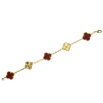ELSIE LOVE Clover Leaf Bracelet ,925 Silver, 18k Gold Plated - Image 12