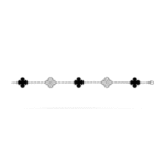 ELSIE LOVE Clover Leaf Bracelet ,925 Silver, 18k Gold Plated - Image 7