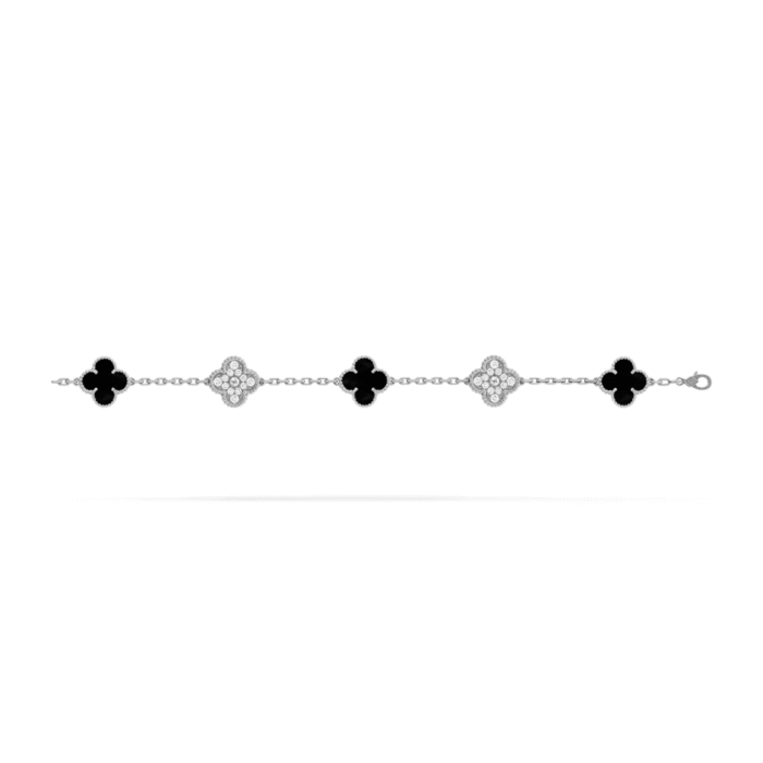 ELSIE LOVE Clover Leaf Bracelet ,925 Silver, 18k Gold Plated - Image 7