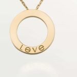 ELSIE LOVE Circle Pendant Necklace Women 18K Gold Plated V Gold PVD 5x Layered 17-Inch Chain - Image 3