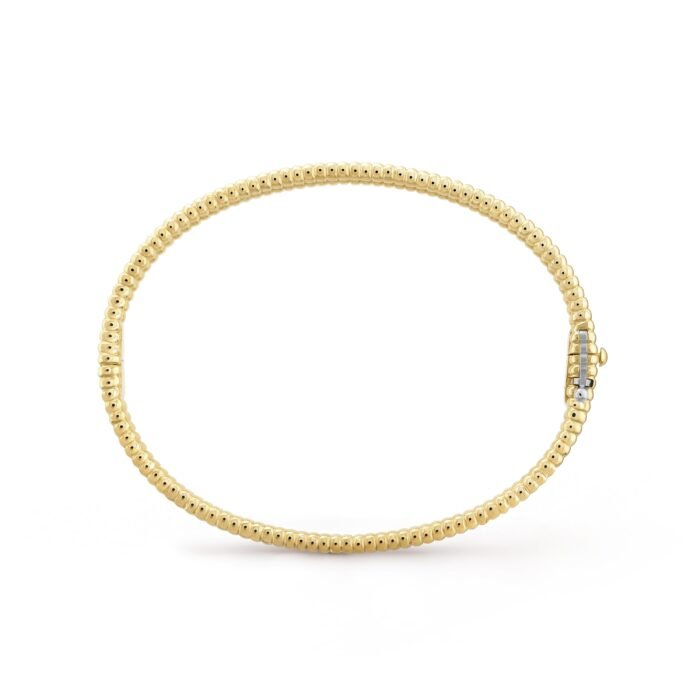 ELSIE LOVE Perlee Bangle Bracelet for Women, 18K Gold Plated V Gold, Cubic Zircon - Image 3