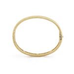 ELSIE LOVE Perlee Bangle Bracelet for Women, 18K Gold Plated V Gold, Cubic Zircon - Image 3