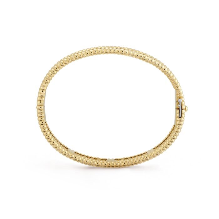 ELSIE LOVE Perlee Bangle Bracelet for Women, 18K Gold Plated V Gold, Cubic Zircon - Image 3