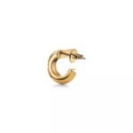 ELSIE LOVE T1 Hoop Earrings Extra Small with Zirconia | V Gold 18K Gold Plated Minimalist Hoops - Image 11
