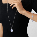 ELSIE LOVE Clover Pendant Necklace, Women’s Long Chain 925 Sterling Silver, 18K Gold Plated - Image 23