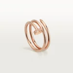 ELSIE LOVE Double Ring Nail Ring, Women’s 18K Gold Plated Cubic Zircon Open Ring - Image 3