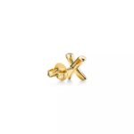 ELSIE LOVE X Earrings Small | V Gold 18K Gold Plated Minimalist Studs - Image 3