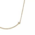 ELSIE LOVE Smile Pendant with Zirconia Small | V Gold 18K Gold Plated Minimalist Necklace - Image 3