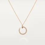 ELSIE LOVE Juste Un Clou Necklace,18k Gold Plated,Cubic Zircon Paved - Image 3
