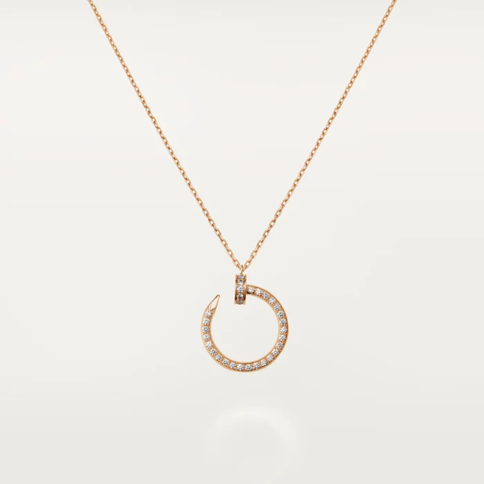 ELSIE LOVE Juste Un Clou Necklace,18k Gold Plated,Cubic Zircon Paved - Image 3