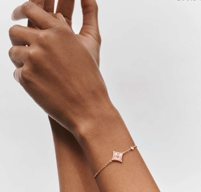 ELSIE LOVE Color Blossom Star Bracelet | 18K Rose Gold Plated, Pink Mother-of-Pearl & Zircon - Image 3