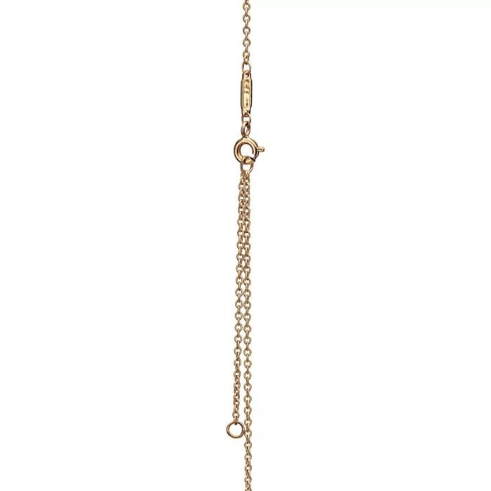 ELSIE LOVE Knot Pendant with Zirconia | V Gold 18K Gold Plated Adjustable Minimalist Necklace - Image 3