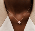 Color Blossom Pink Mother-of-Pearl Necklace | 18K Rose Gold and Zircon - Image 3