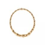 ELSIE LOVE Link Necklace | V Gold 18K Gold Plated Minimalist Chain Necklace 18” - Image 3