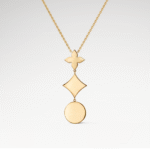 Color Blossom Onyx Lariat Necklace | 18K Gold Plated Triple Flower Drop - Image 3