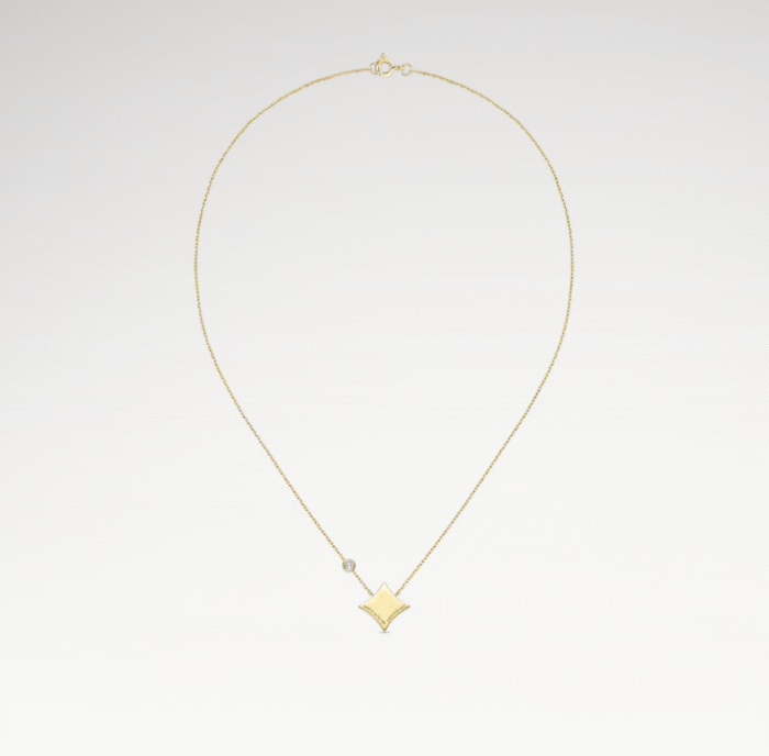 Color Blossom Onyx Star Necklace | 18K Gold and Zircon - Image 3