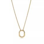 ELSIE LOVE Small Lock Pendant Necklace | V Gold 18K Gold Plated Adjustable 16-18” - Image 3
