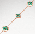 Color Blossom Malachite Bracelet | 18K Rose Gold Plated - Image 3