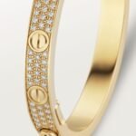ELSIE LOVE Wide Pavé Bangle Bracelet Women’s Luxury 18K Gold Plated Zirconia Cuff - Image 3