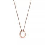 ELSIE LOVE Lock Pendant Necklace – 18K Rose Gold Plated, Small Motif, Adjustable 16-18" Chain, Elegant V Gold Jewelry - Image 3