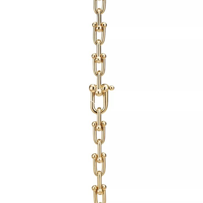 ELSIE LOVE Small Link Necklace 18K Gold Plated V Gold PVD 5x Layered 18" - Image 3