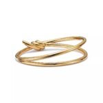 ELSIE LOVE Knot Bracelet 18K Gold Plated PVD 5x Layered Medium Size - Image 3
