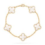 ELSIE LOVE Clover Leaf Bracelet ,925 Silver, 18k Gold Plated - Image 27