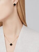 Clover Leaf Necklace,925 Silver, 18k Gold Plated - Image 3
