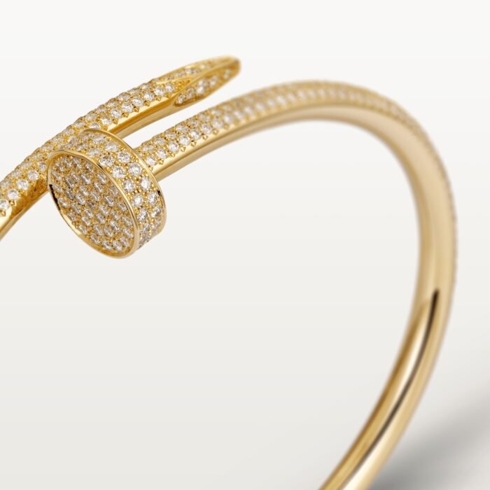 ELSIE LOVE Nail Bangle with Cubic Zirconia · 18K Gold / Rose Gold / Silver Plated · 3.5mm Open Bracelet - Image 3