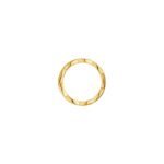 ELSIE LOVE Coco Crush Ring · 925 Sterling Silver 18K Gold Plated · Quilted Engraving with Zirconia · Elegant Women’s Fashion Ring - Image 3
