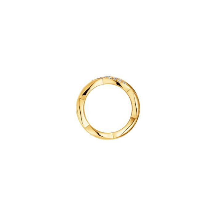 ELSIE LOVE Coco Crush Ring · 925 Sterling Silver 18K Gold Plated · Quilted Design with Full Zirconia Inlay · Luxury Women’s Ring - Image 3