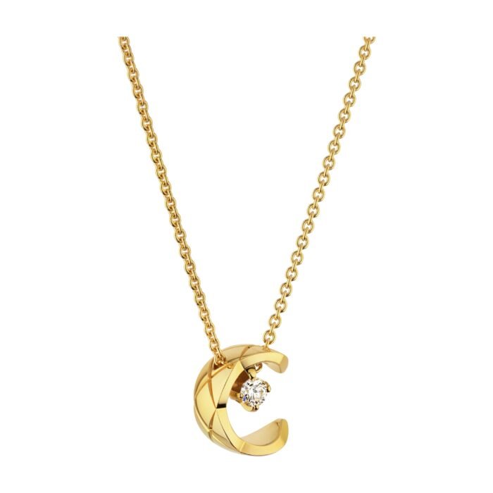 ELSIE LOVE Coco Crush Necklace Women 18K Gold Plated V Gold Zirconia C Letter Pendant PVD 5x Layered - Image 3