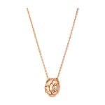 ELSIE LOVE Camélia Necklace Women 18K Rose Gold Plated V Gold Zirconia PVD 5x Layered Flower Pendant - Image 3