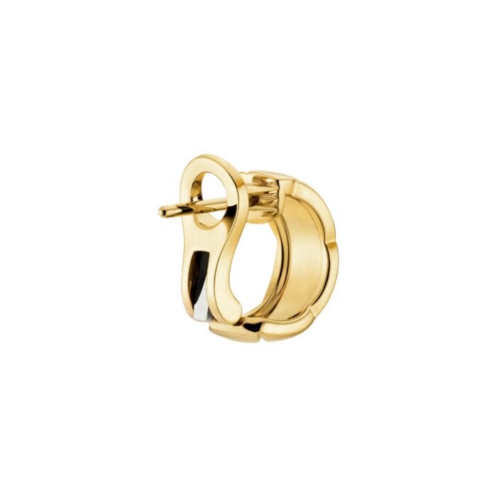 ELSIE LOVE Coco Crush Earrings Women 18K Gold Plated V Gold PVD 5x Layered Quilted Design - Image 3