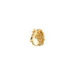 ELSIE LOVE Camélia Earrings Studs Women 18K Gold Plated V Gold Zirconia PVD 5x Layered Flower Jewelry - Image 3