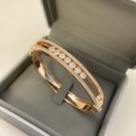 ELSIE LOVE Move Romane Bracelet Women 18K Gold Plated V Gold Zirconia PVD 5x Layered Elegant Bangle - Image 3