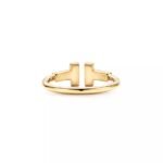 ELSIE LOVE T Ring Women 18K Gold Plated V Gold Zirconia PVD 5x Layered Open Band - Image 4
