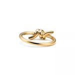 ELSIE LOVE Knot Ring Women 18K Yellow Gold Plated V Gold PVD 5x Layered Minimalist Open Band - Image 3