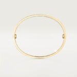 ELSIE LOVE Screw Bangle Bracelet Women 18K Gold Plated V Gold PVD 5x Layered Zirconia Classic Design 0.24in - Image 3