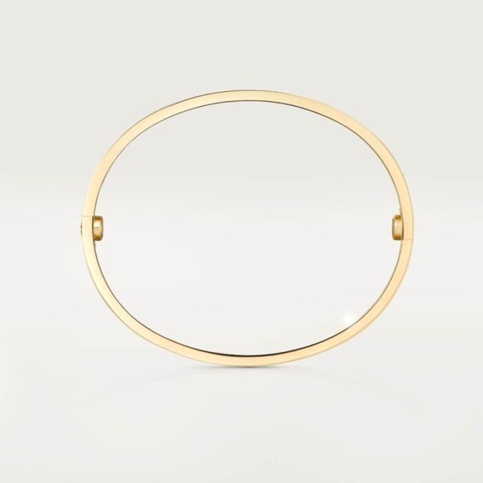 ELSIE LOVE Screw Bangle Bracelet Women 18K Gold Plated V Gold PVD 5x Layered Zirconia Classic Design 0.24in - Image 3