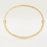 ELSIE LOVE Screw Bangle Bracelet Women 18K Gold Plated V Gold PVD 5x Layered Zirconia Classic Design 0.24in - Image 17