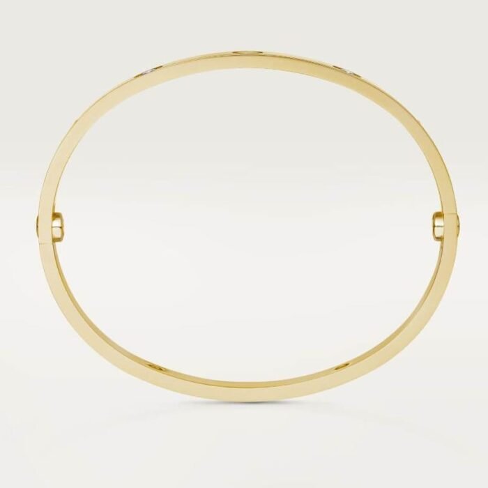 ELSIE LOVE Screw Bangle Bracelet Women 18K Gold Plated V Gold PVD 5x Layered Zirconia Classic Design 0.24in - Image 17