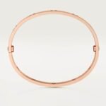 ELSIE LOVE Screw Bangle Bracelet Women 18K Gold Plated V Gold PVD 5x Layered Zirconia Classic Design 0.24in - Image 28