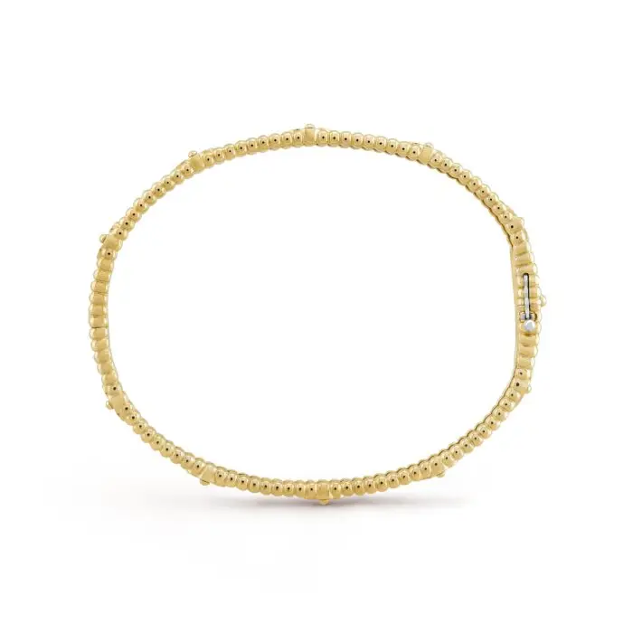 ELSIE LOVE Flower Bracelet Women 18K Gold Plated V Gold Zirconia PVD 5x Layered Elegant Bangle 6.69" - Image 3